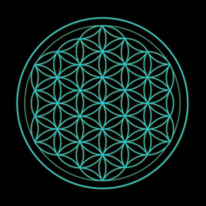 Flower of Life Neon Pattern