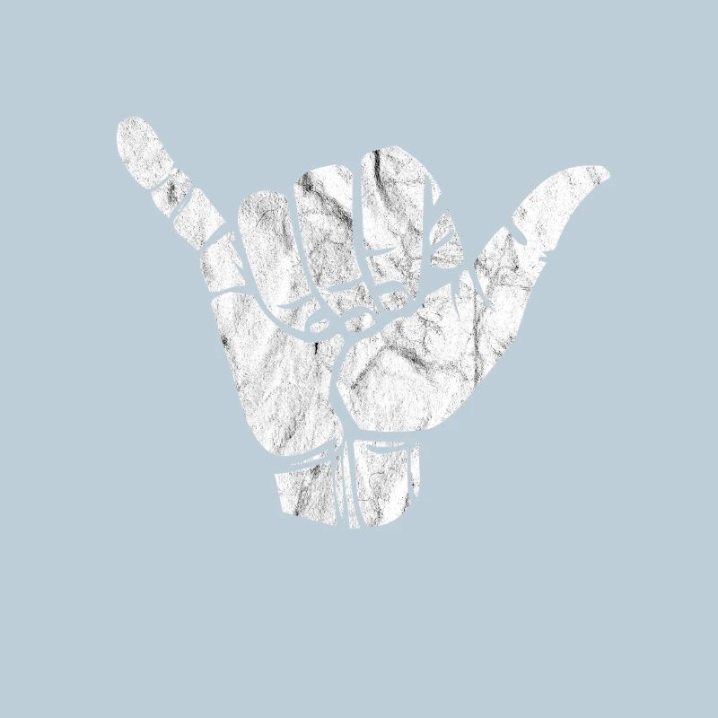 Signe de la main shaka accrocher