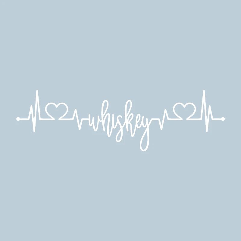 Whiskey EKG Herzlinie Scotch Getränk Geschenk