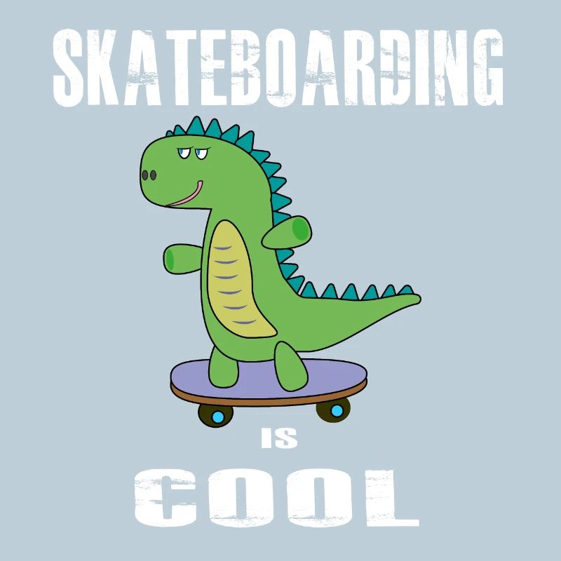 Skateboarding is Cool, Dinosaur, Dino, T-Rex
