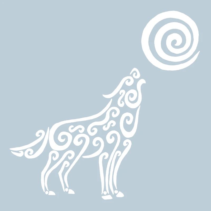 Der weiße Wolf und der Mond