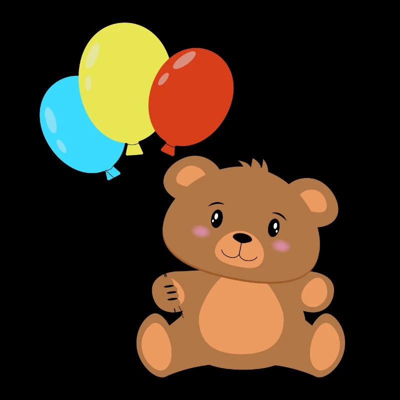 Teddy bear with balloons