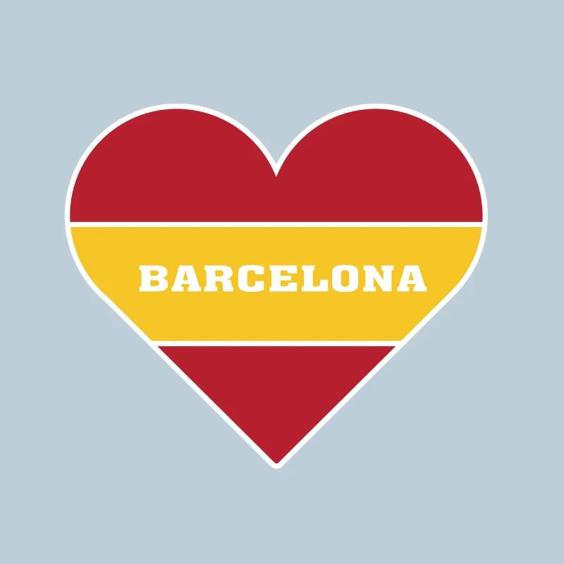 Barcelone Espagne Drapeau Love Barcelona España