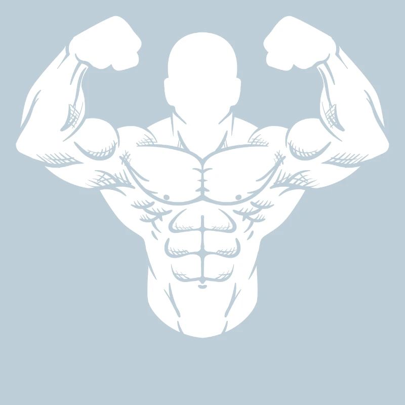 Bodybuilder Strong Man Toning Muscle Sport