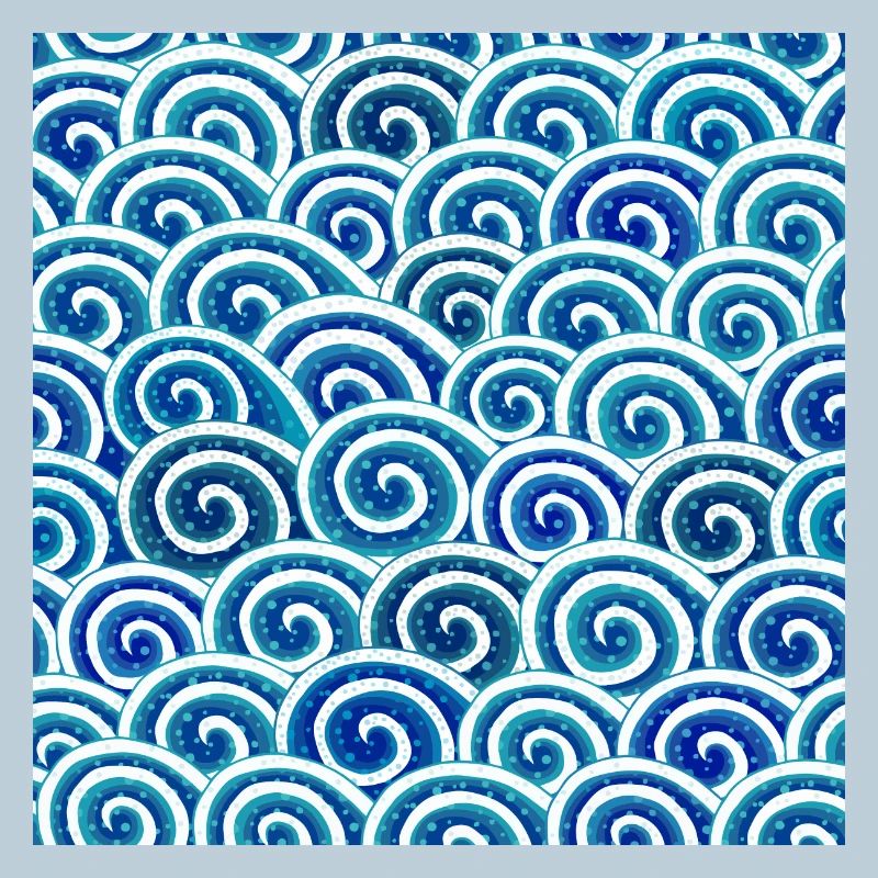 Ausdrucksstarkes Wellenmuster in Blau