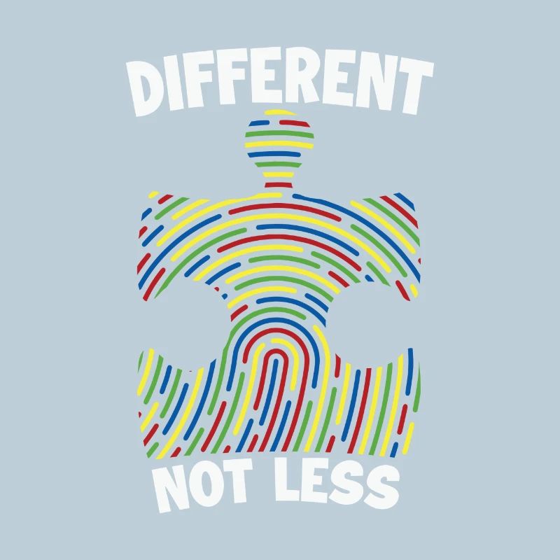 Diffirent Not Less Autism Awarenss Dna