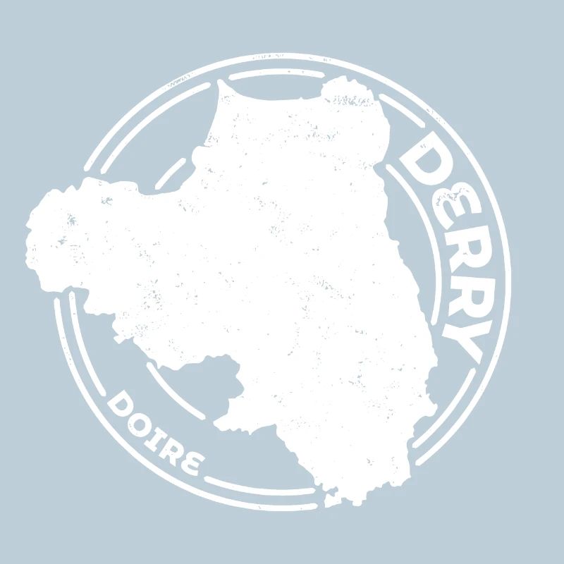 Comté de Derry Irlande | Timbre de contour de carte