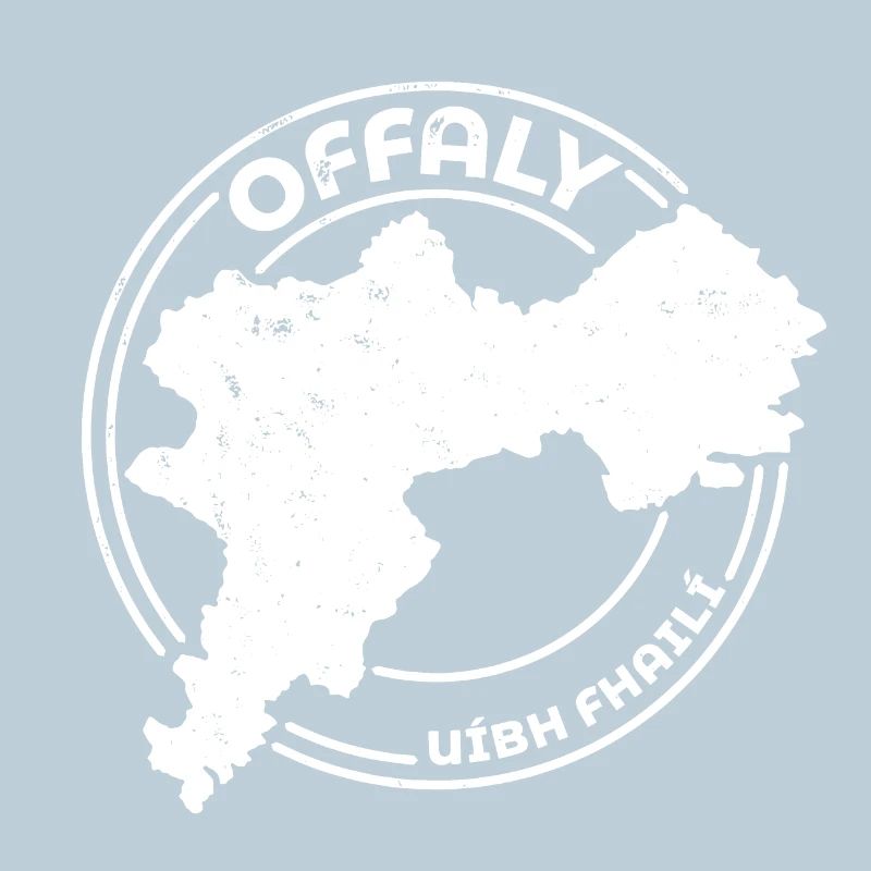 Offaly Ireland Map | County Outline Stamp