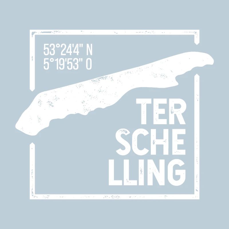 Terschelling | Insel-Silhouette Stempel-Design