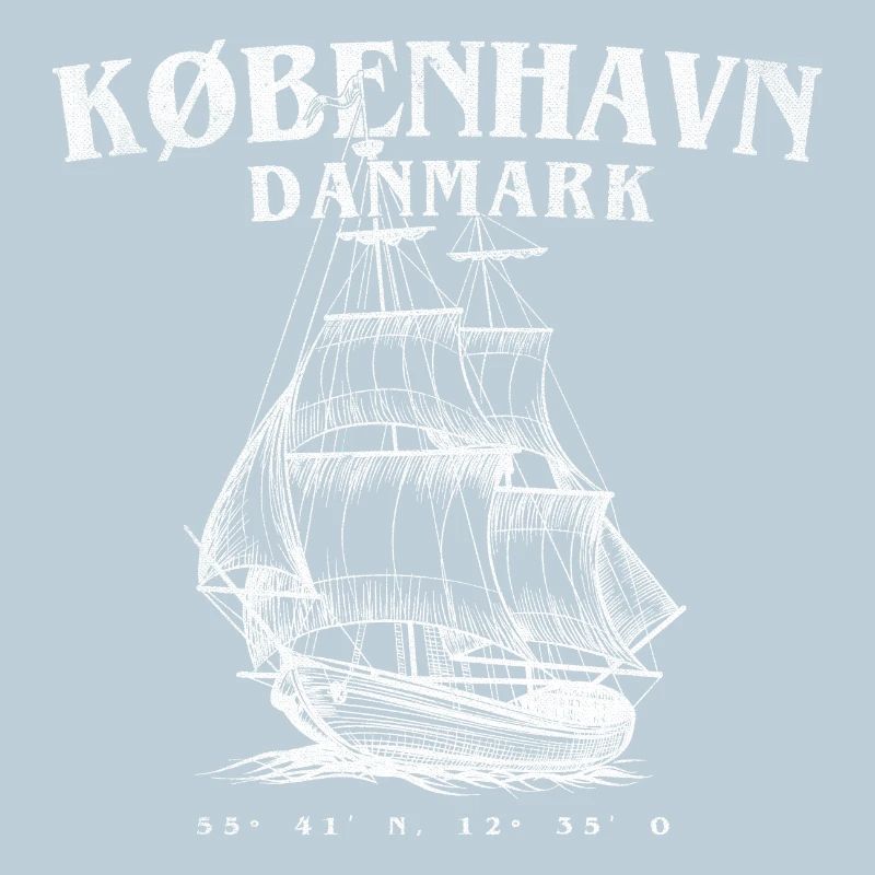 København Sailing Ship Silhouette