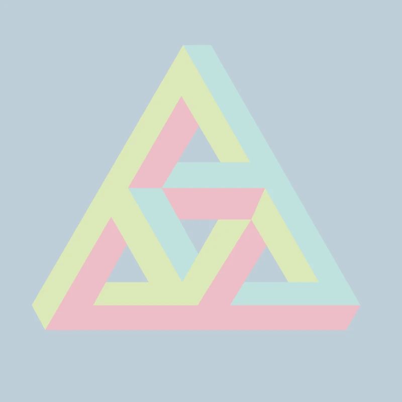 Geometrisches Triaden-Muster in Pastellfarben