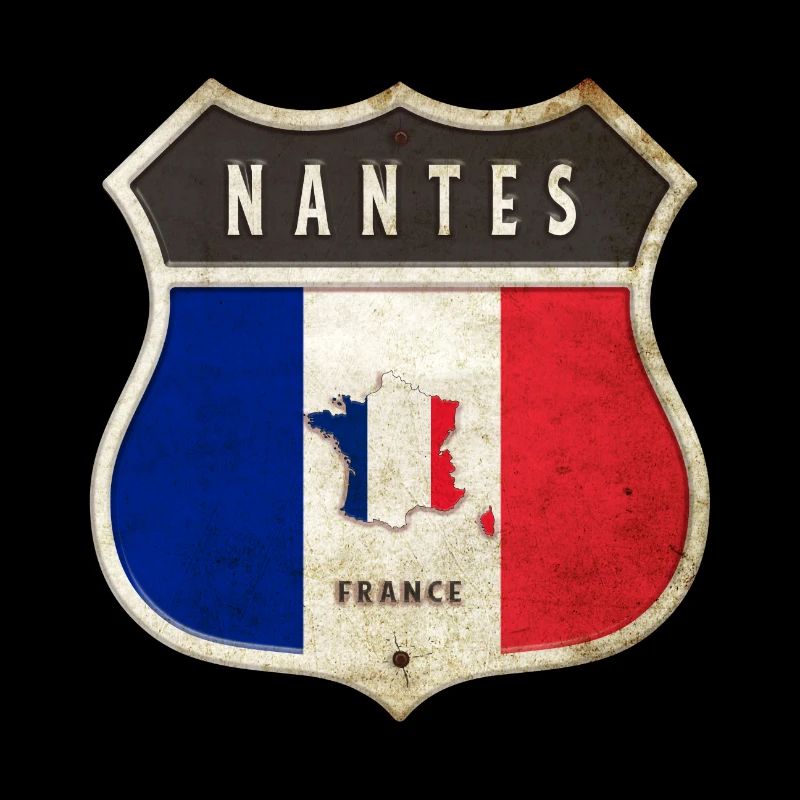 Nantes Frankreich Wappen Flaggen Design