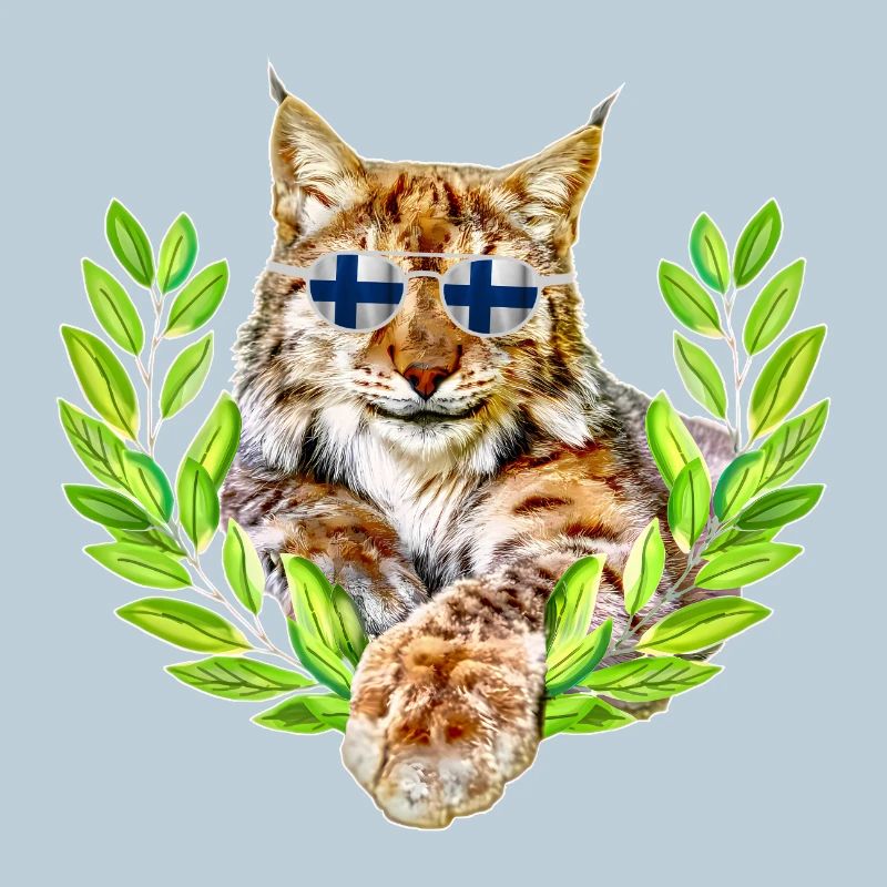 Lynx de Finlande souriant cool