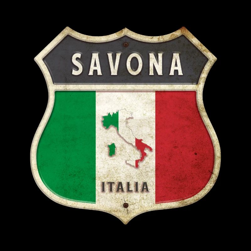 Savone Italie Armoiries Drapeaux Design