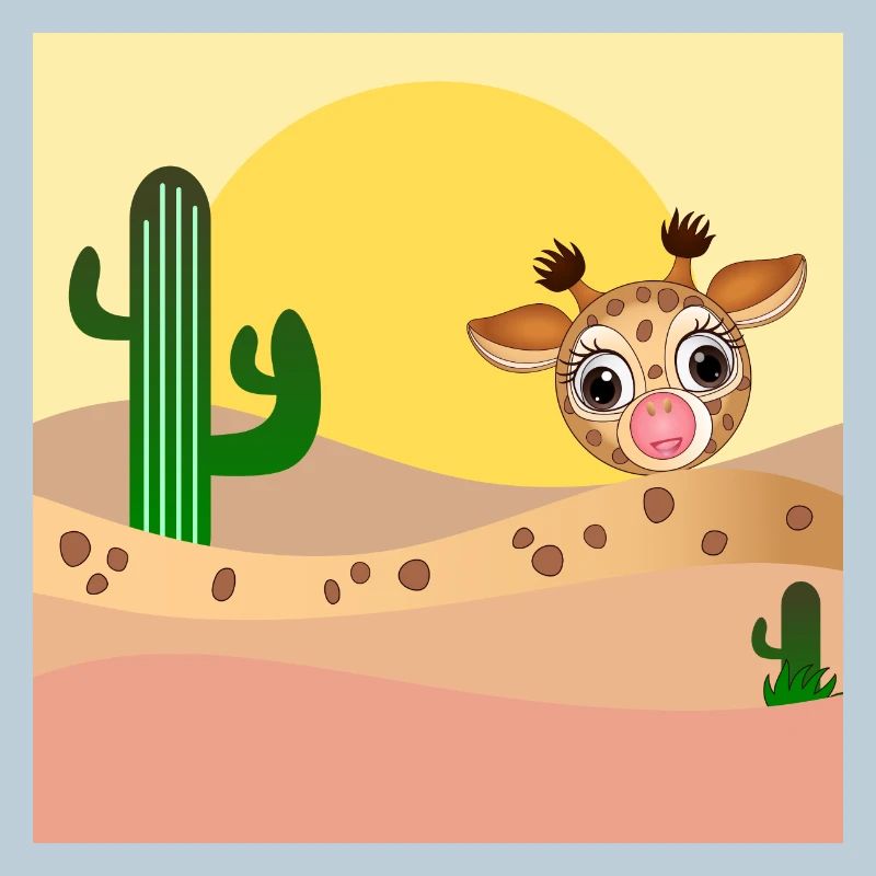 GIRAFFE TIERILLUSTRATION - WÜSTE