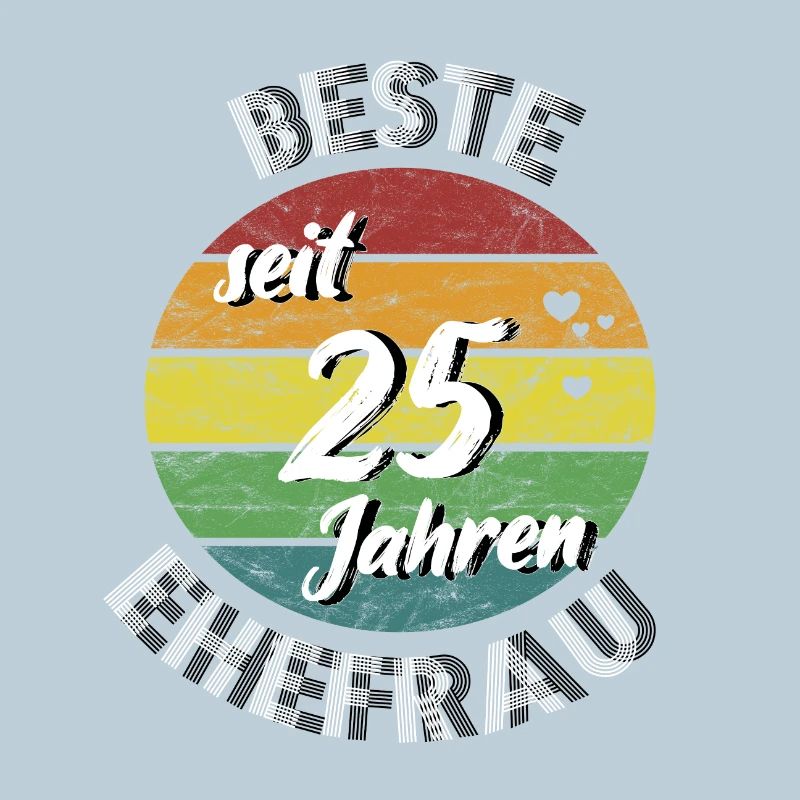 beste Ehefrau seit 25 Jahren Silberhochzeit retro