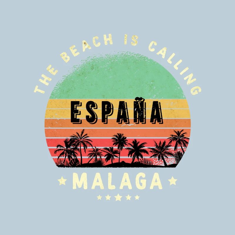 Malaga Spanien Strand Design