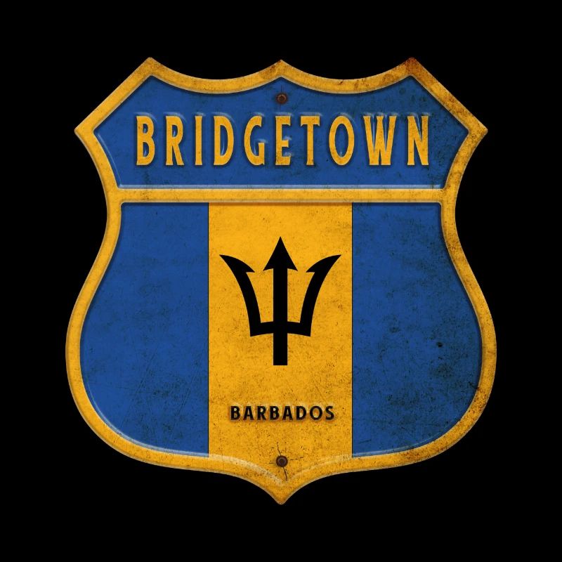 Bridgetown Barbade Drapeaux à armoiries