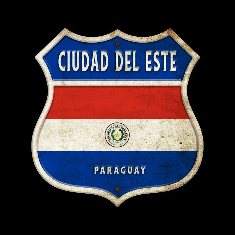 Ciudad del Este Paraguay Wappen Flaggen Design