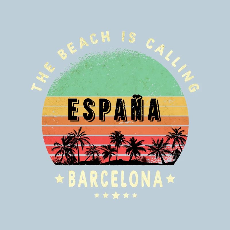 Design de palmier de Barcelone, Espagne