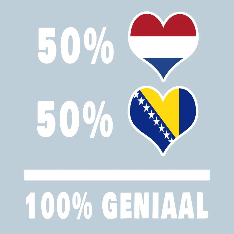 Bosnie et Pays-Bas 100% Genius Flag