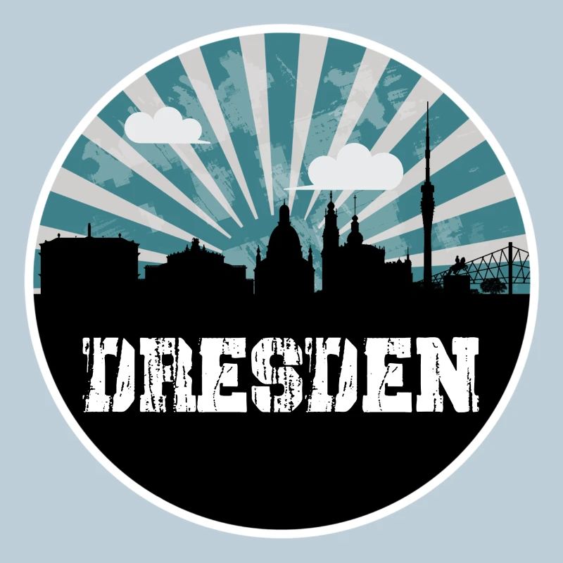 Dresden Blue Hour Skyline