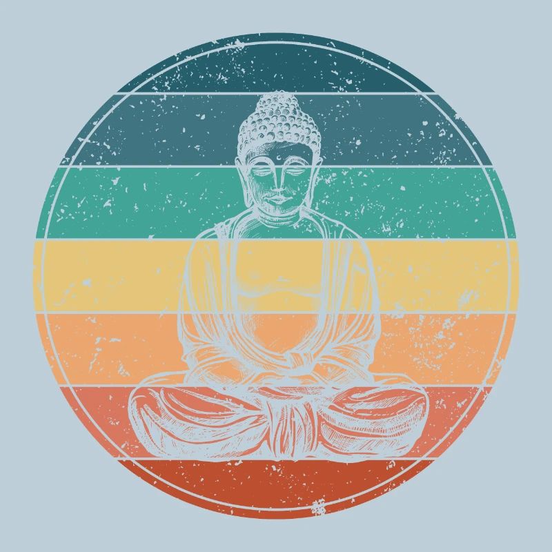 Buddha in Rainbow Meditation