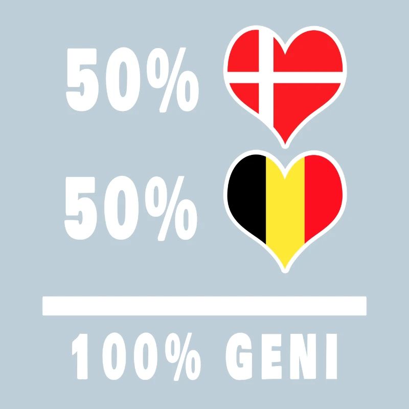 Belgique et Danemark 100% Genius Flag