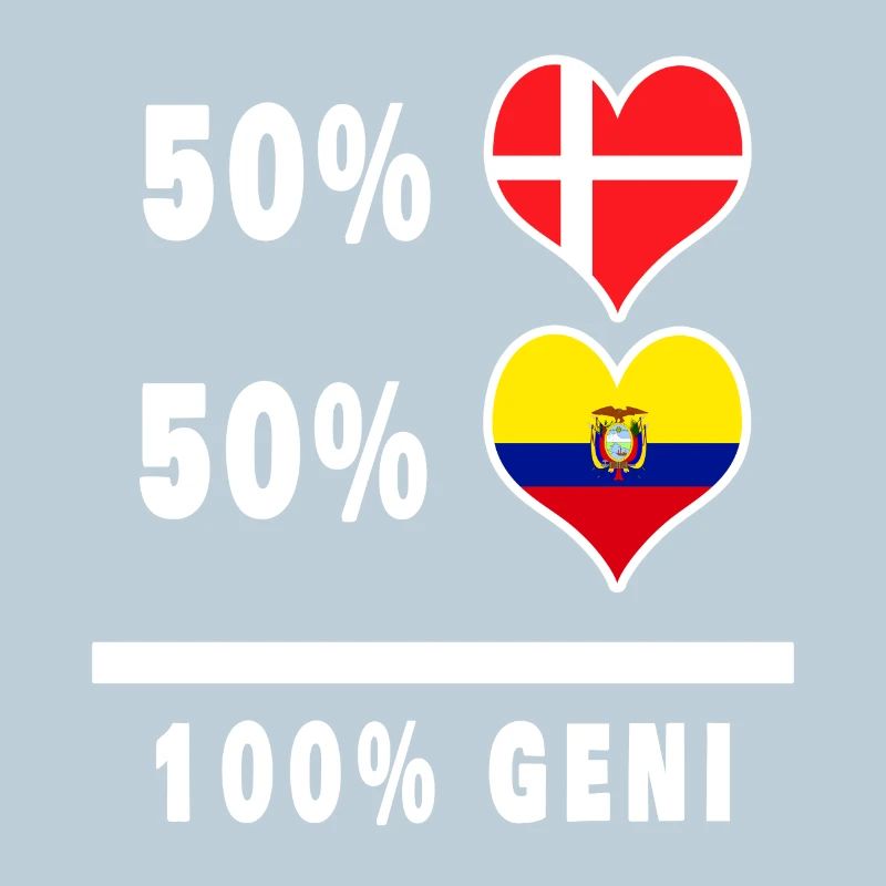 Equateur et Danemark 100% drapeau de génie