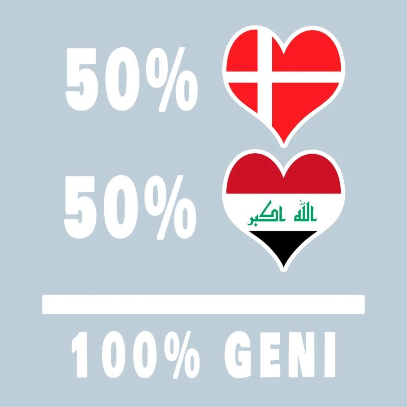 Irak et Danemark 100% drapeau de génie