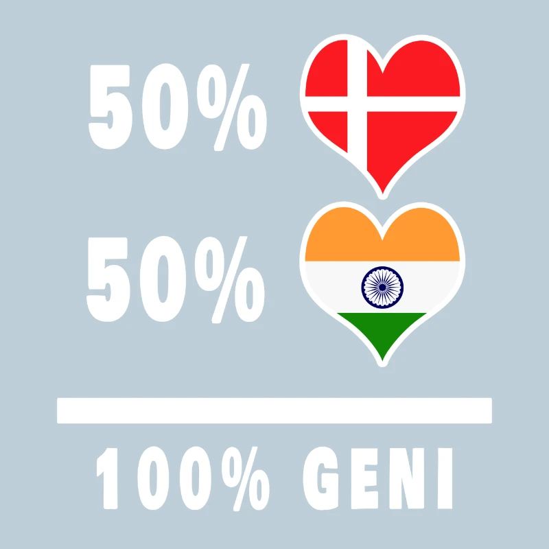 Inde et Danemark 100% drapeau de génie