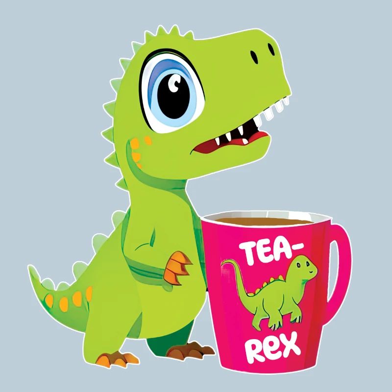 Tearex drôle de T-Rex avec tasse à café