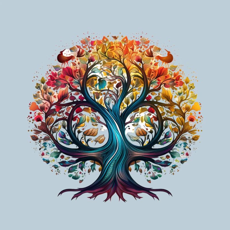 Baum des Lebens künstlerisches Buntes Design