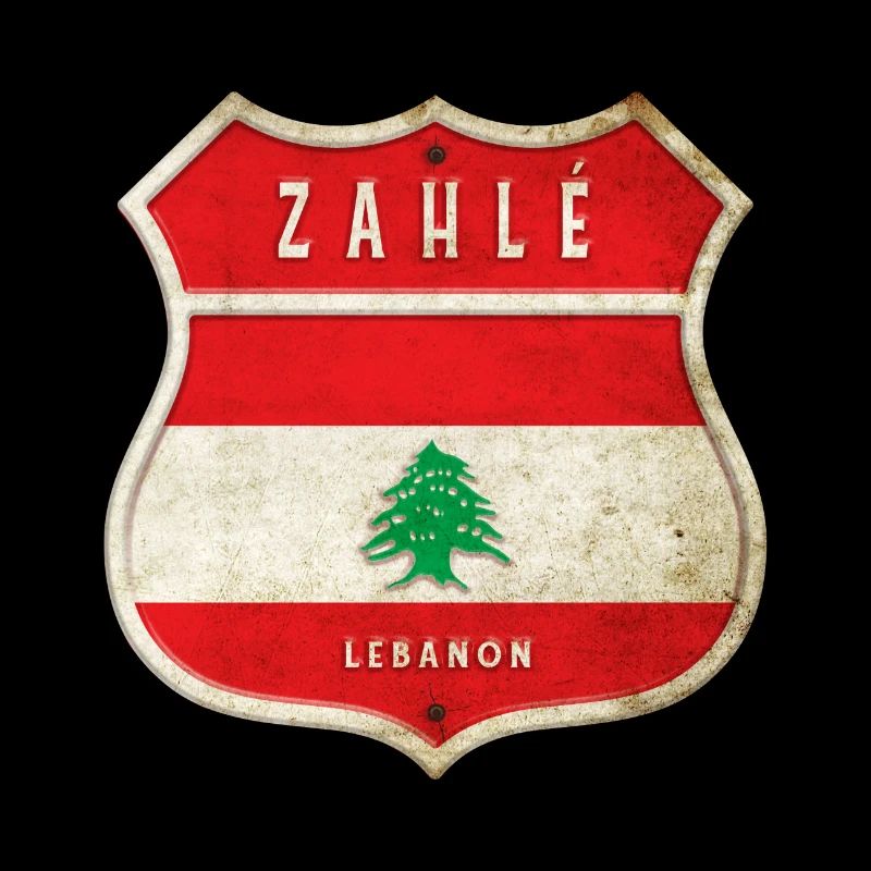 Design du drapeau des armoiries de Zahlé, Liban