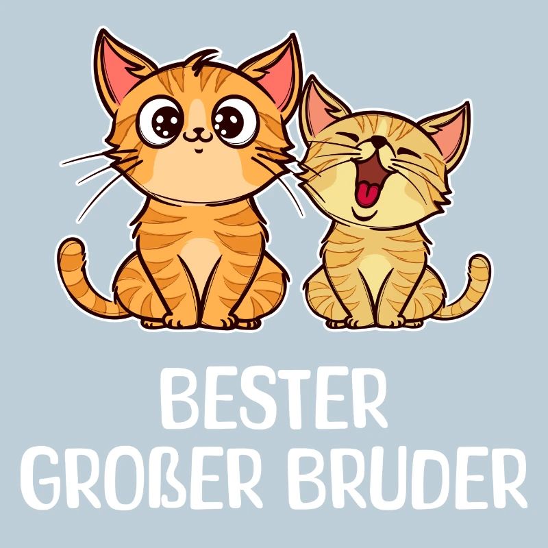 Geschwisterliebe Bro Katze Statement Großer Bruder