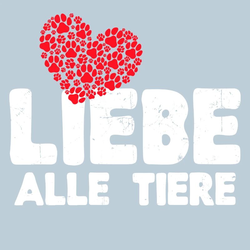 Ich Liebe Tiere Herz Statement Haustiere