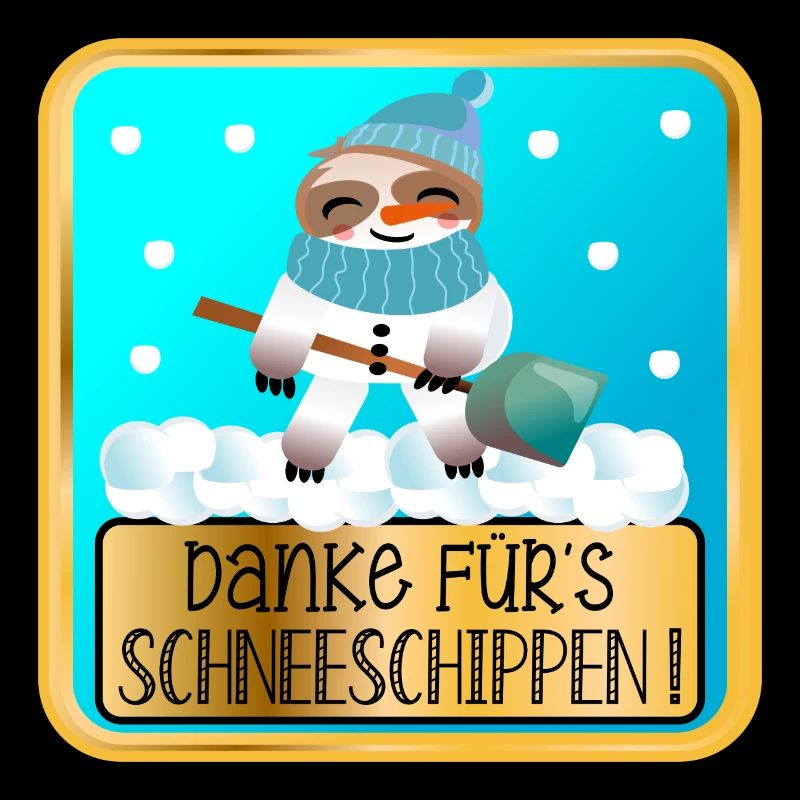 DANKESCHÖN GESCHENKE - SCHNEE SCHIPPEN FAULTIERE
