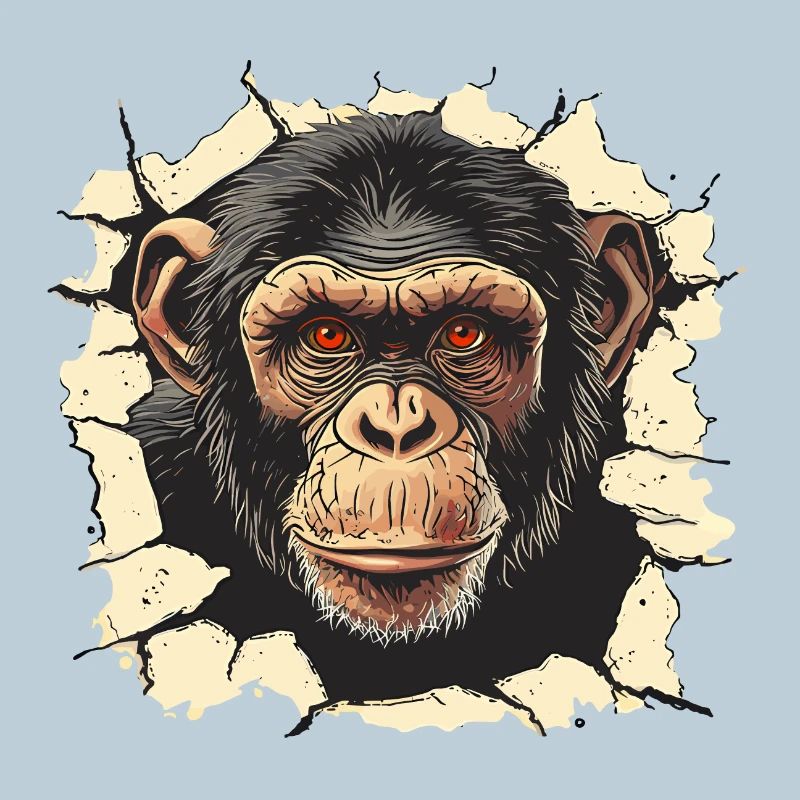 Affe Affenkopf Schimpanse Affen