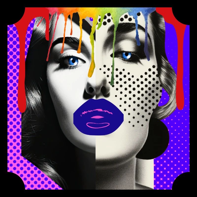 Colorful Pop Art Photo Collage