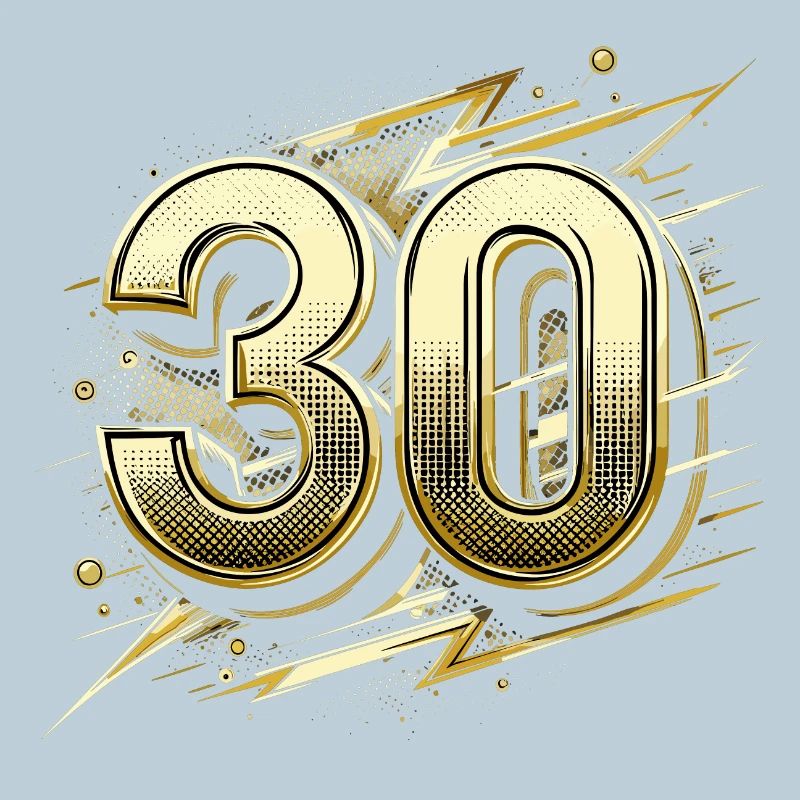 30 ans or Pop Art 30e cadeau d’anniversaire
