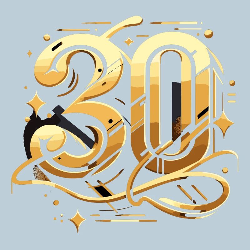 30 ans Gold Graffiti 30e cadeau d’anniversaire