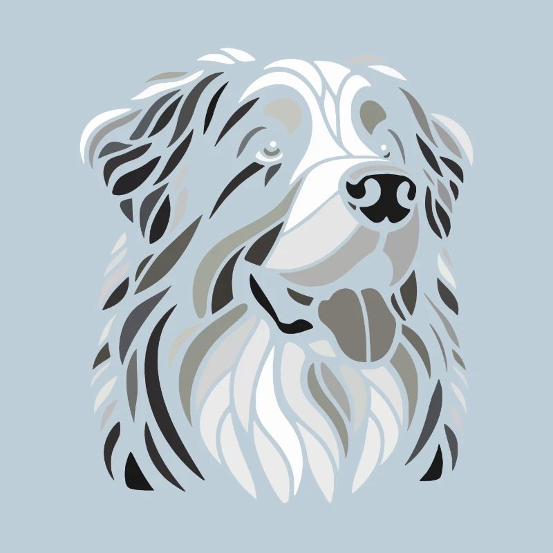 Berner Sennenhund Kopf Schwarz-Weiß