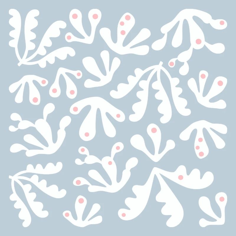 Abstrait Corail L Blanc Rose Pois