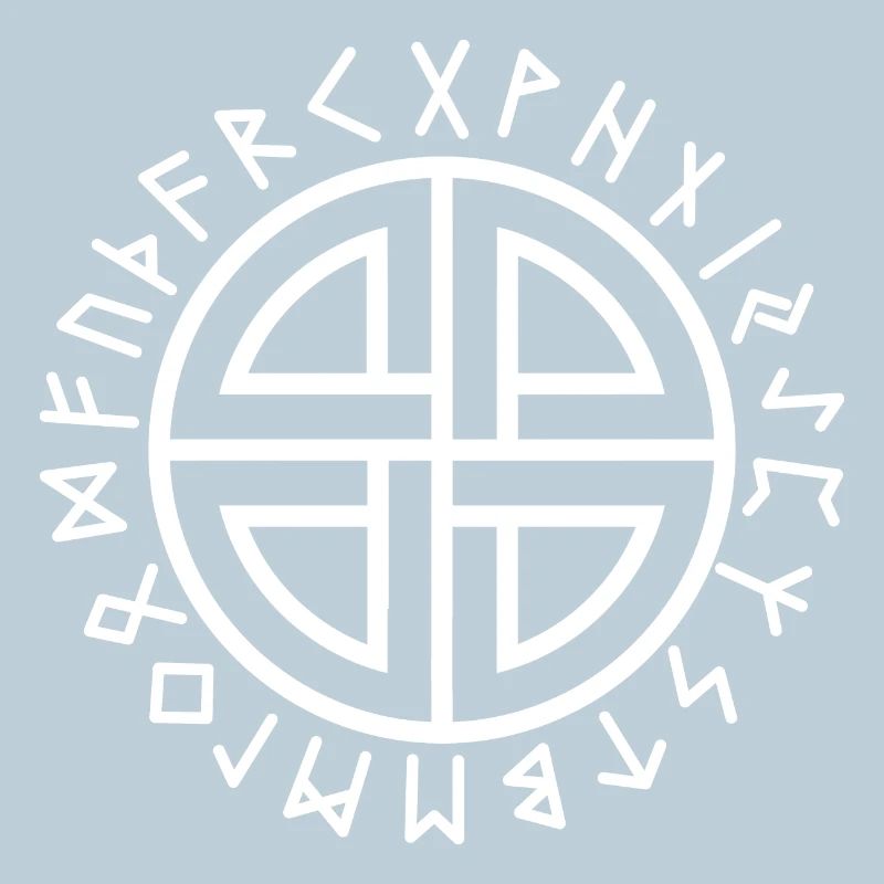 Nœud de bouclier en runes blanches