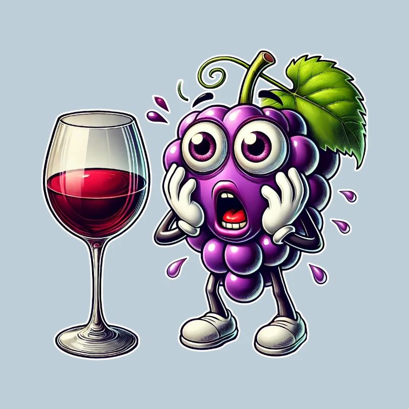 Lustiges Wein Trauben Design
