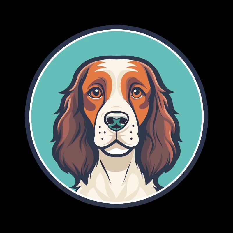Welsh Springer Spaniel Hunderasse Karikatur Kawaii