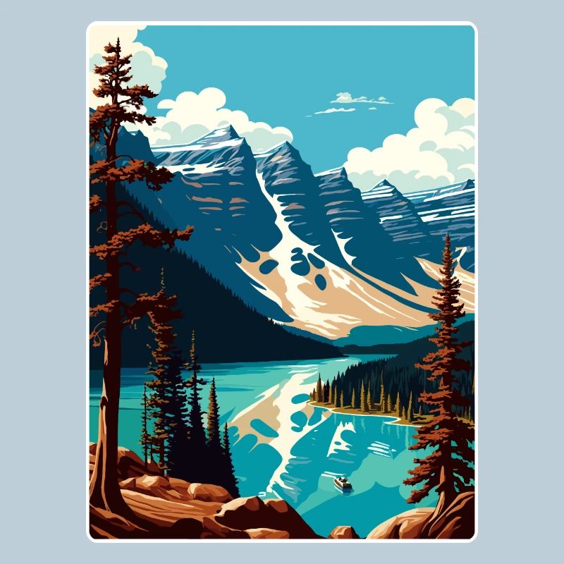 Parc national Banff Canada Affiche de voyage souvenir