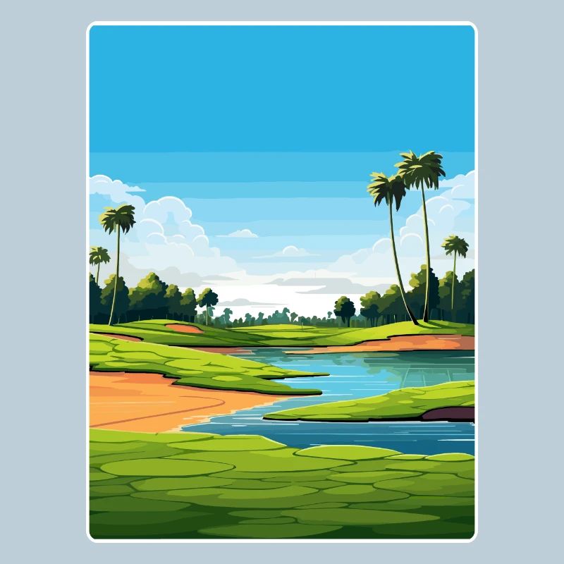 Tpc Sawgrass Golf Course Affiche de voyage souvenir