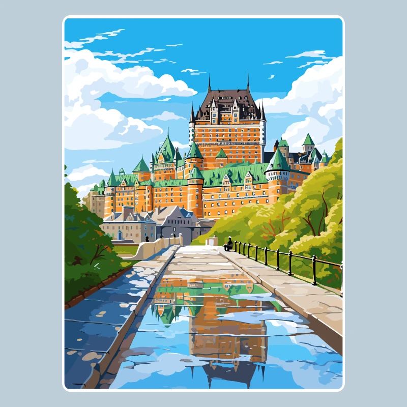Québec Canada Affiche de voyage Peinture Souvenir WP
