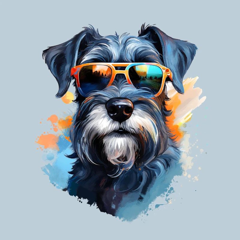 Schnauzer mit Sonnenbrille